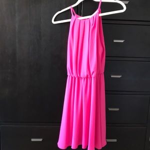 Adorable bright pink spring dress